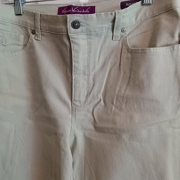Gloria Vanderbilt Amanda Sz 10, Light Green, Hi Rise Pants, NWOT, Denim - Picture 5 of 5